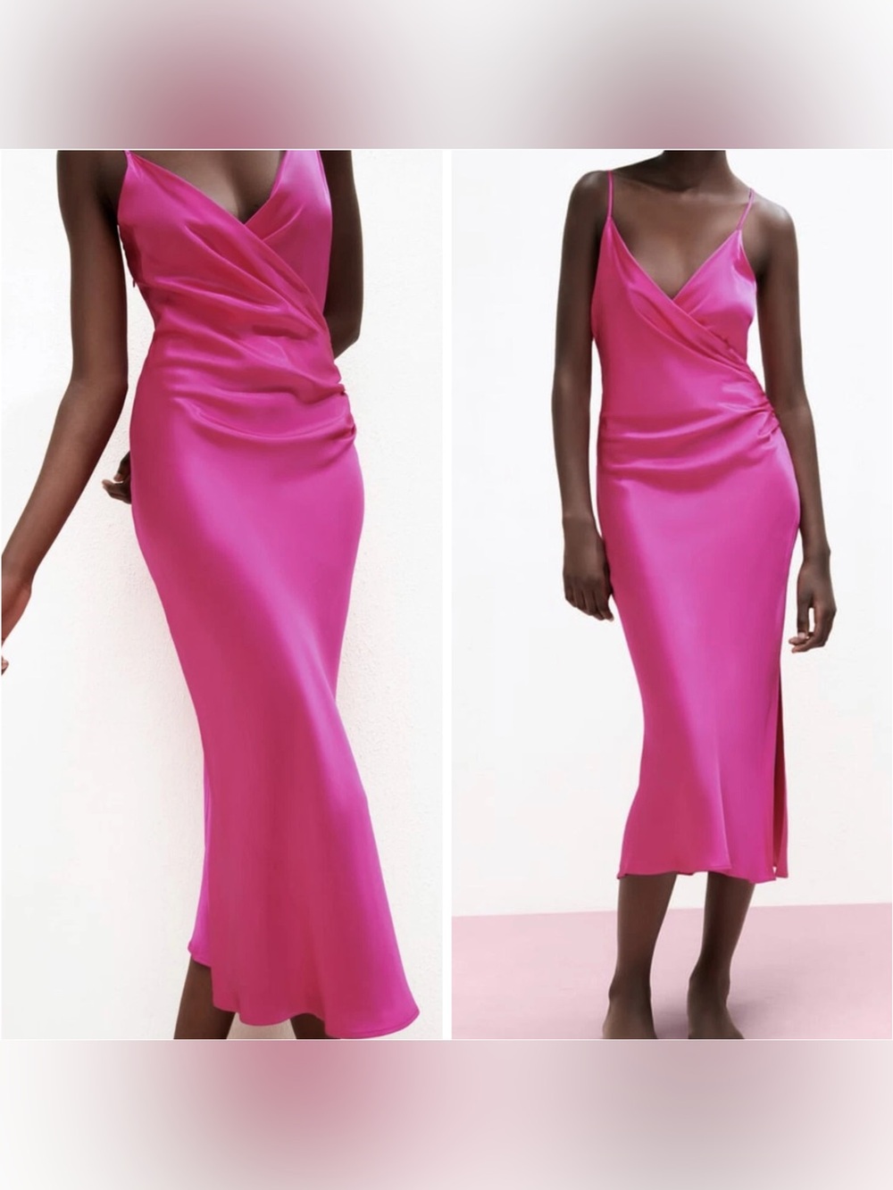 Zara hot pink dress